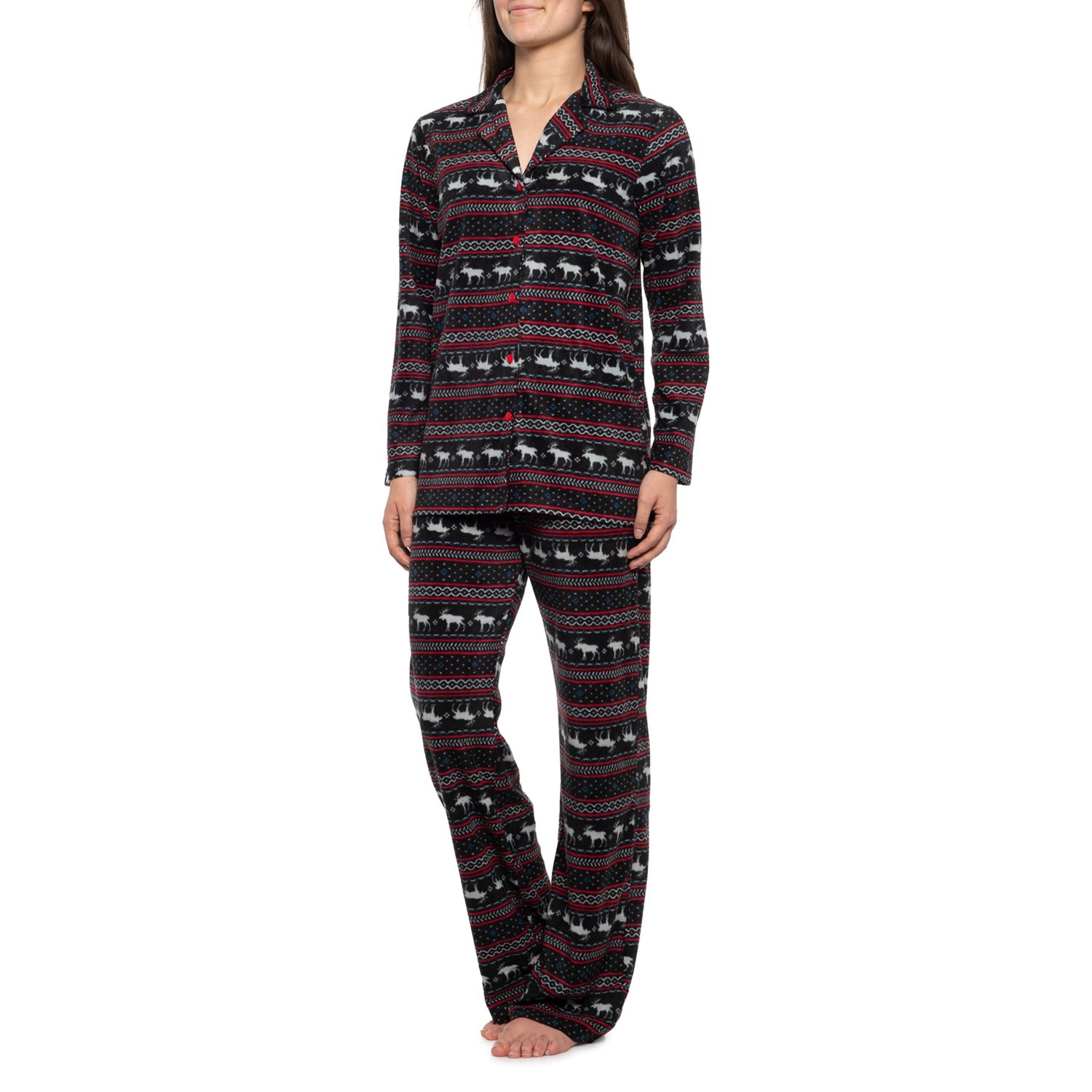 Telluride Moose Microfleece Pajamas (For Women) Save 68