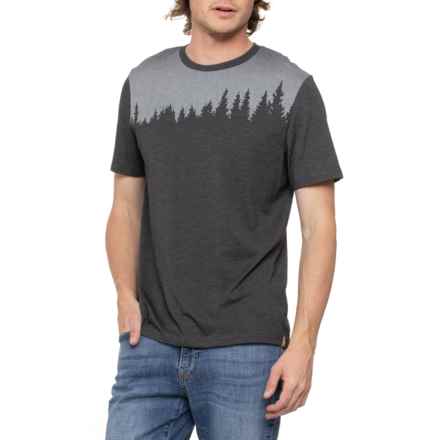 tentree Juniper T-Shirt - Short Sleeve in Meteorite Black Heather/White