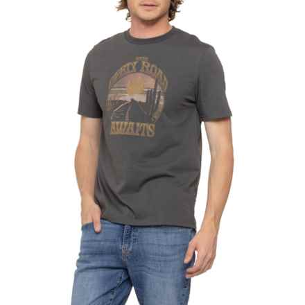 tentree Open Road T-Shirt - Short Sleeve in Graphite/Taffy