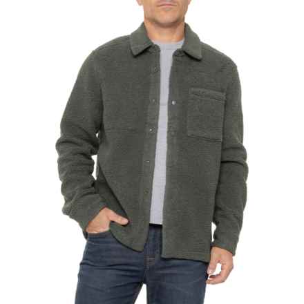 tentree Reversible Boucle Shacket in Urban Green