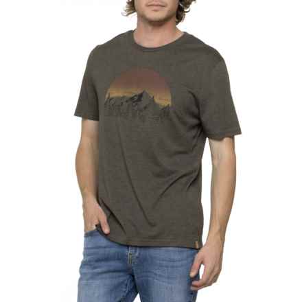 tentree Vintage Sunset T-Shirt - Short Sleeve in Black Olive Green Heather