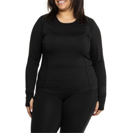 Terramar Cloud Nine 2.0 Base Layer Top - UPF 50+, Long Sleeve in Black