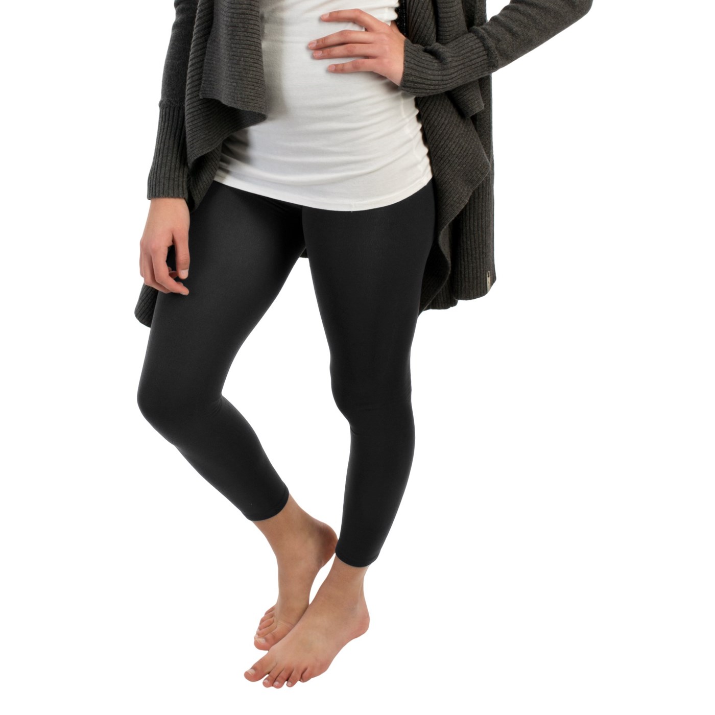 Terramar Heavy Footless Leggings   Base Layer (For Women) in Black 