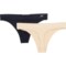 Terramar Seamless High-Performance Panties - 2-Pack, Thongs in Black/Nude