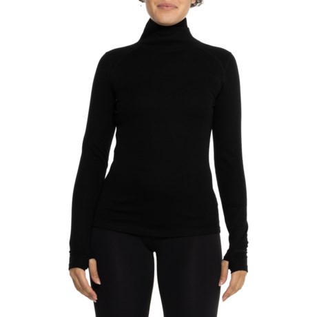 Terramar Woolskins 2.0 Base Layer Top - UPF 50, Merino Wool, Long Sleeve in Black