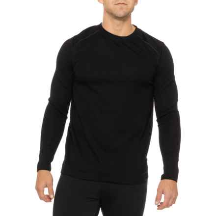 Terramar Woolskins 2.0 Base Layer Top - UPF 50, Merino Wool, Long Sleeve in Black