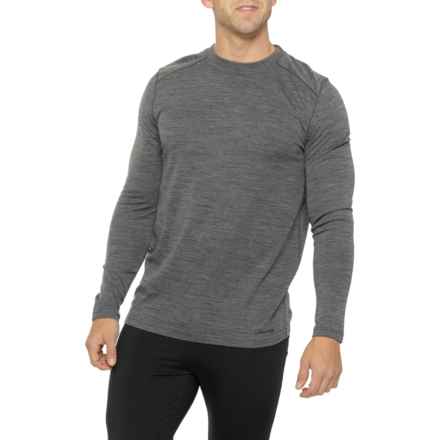 Terramar Woolskins 2.0 Base Layer Top - UPF 50, Merino Wool, Long Sleeve in Char Heather