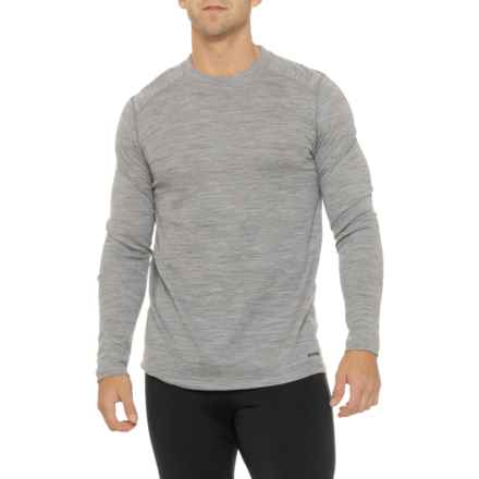 Terramar Woolskins 2.0 Base Layer Top - UPF 50, Merino Wool, Long Sleeve in Light Grey Heather