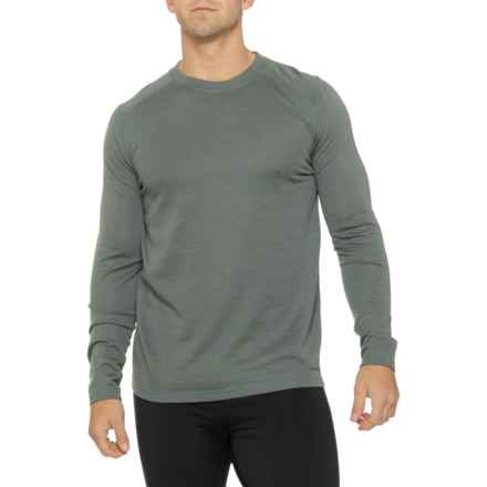 Terramar Woolskins 2.0 Base Layer Top - UPF 50, Merino Wool, Long Sleeve in Sage Heather