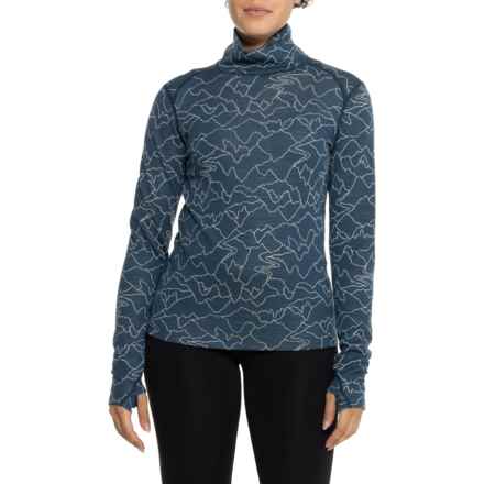 Terramar Woolskins 2.0 Base Layer Top - UPF 50, Merino Wool, Long Sleeve in Wave Range Jaquard