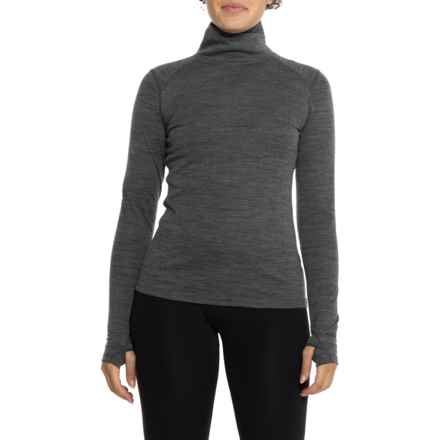 Terramar Woolskins 2.0 Base Layer Turtleneck - UPF 50, Merino Wool, Long Sleeve in Charcoal