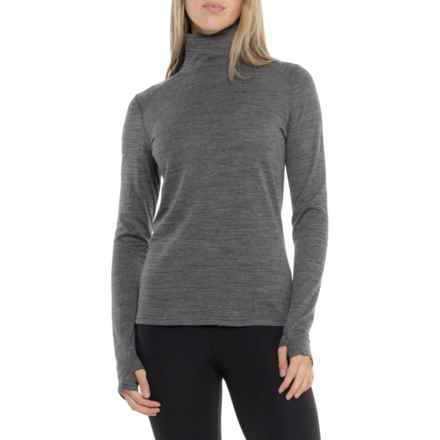 Terramar Woolskins 2.0 Base Layer Turtleneck - UPF 50, Merino Wool, Long Sleeve in Charcoal