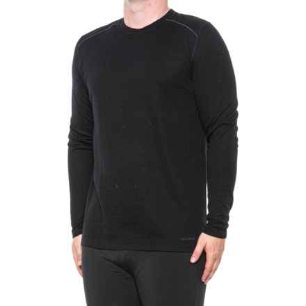 Terramar Woolskins Base Layer Top - UPF 50, Merino Wool, Long Sleeve in Black