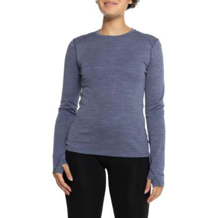 Terramar Woolskins Base Layer Top - UPF 50, Merino Wool, Long Sleeve in Future Dusk Heather