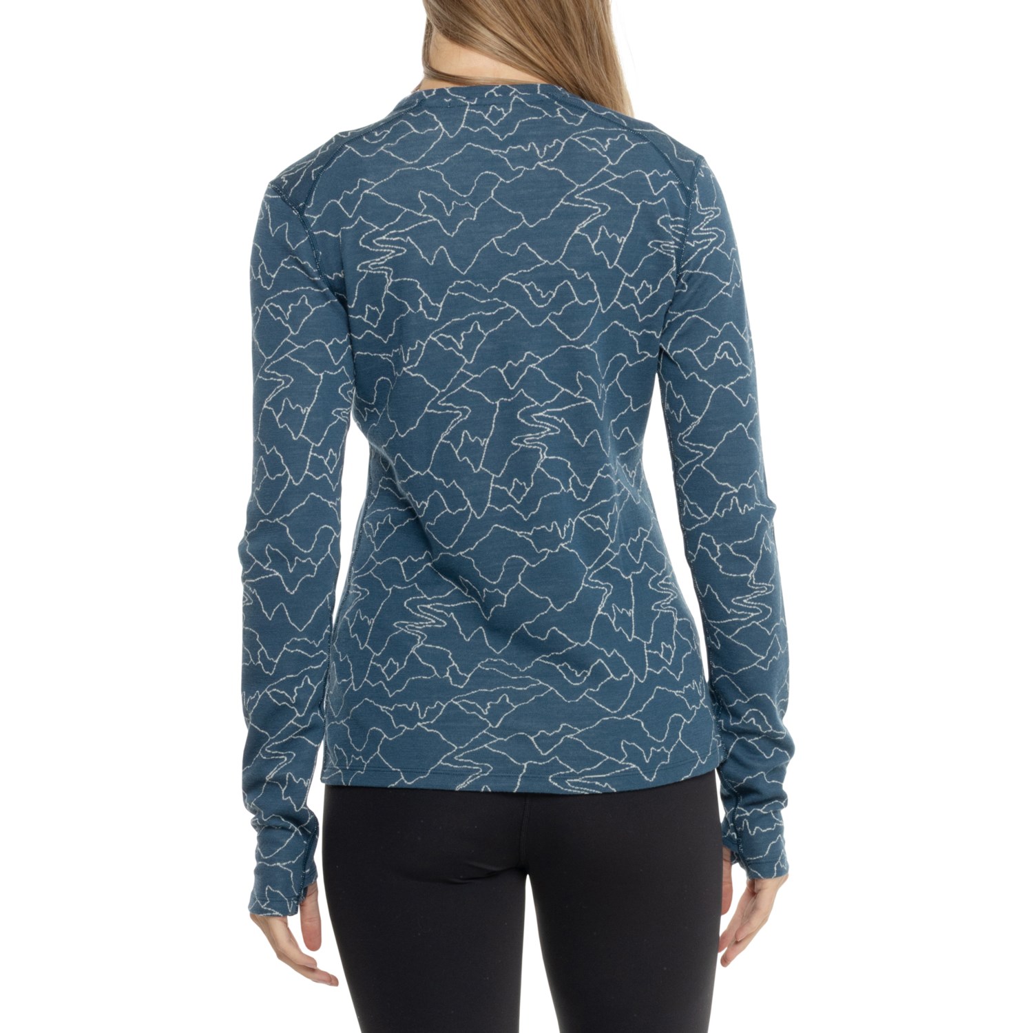 (取寄) テラマー ウールスキンズ ベース レイヤー トップ - Upf 50, メリノ ウール, ロング スリーブ Terramar Woolskins Base Layer Top - UPF 50, Merino Wool, Long Sleeve  Wave Range Jaquard Terramar Woolskins Base Layer Top - UPF 50, Merino Wool, Long