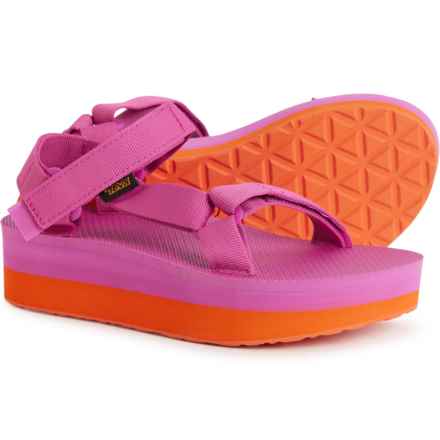Teva Flatform Universal Sandals (For Women) in Rose Violet/Orangeade
