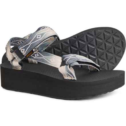Teva Flatform Universal Sunscape Sandals (For Women) in Waterless Black/ Cream