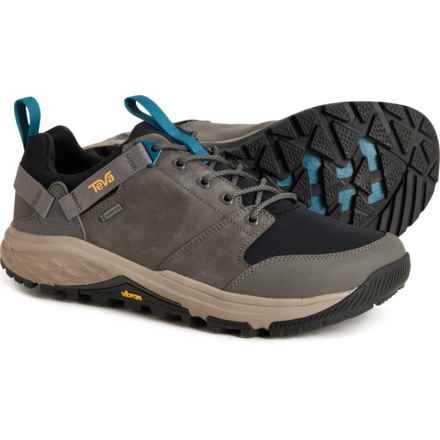Teva Grandview Low Gore-Tex® Hiking Shoes - Waterproof, Leather (For Men) in Dark Gull Grey/Blue Coral