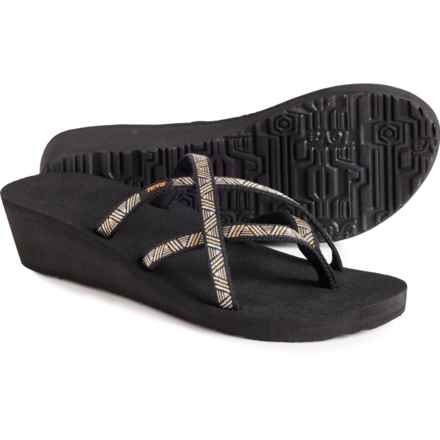 Teva Mush® Mandalyn Wedge Ola 2 Sandals (For Women) in Agave Black Metallic