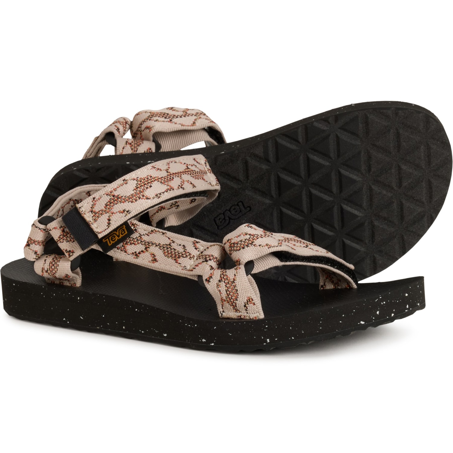 Teva Black and Gold Geometric Sandals Teva Gold Sandals for Women for sale | eBay main image 2