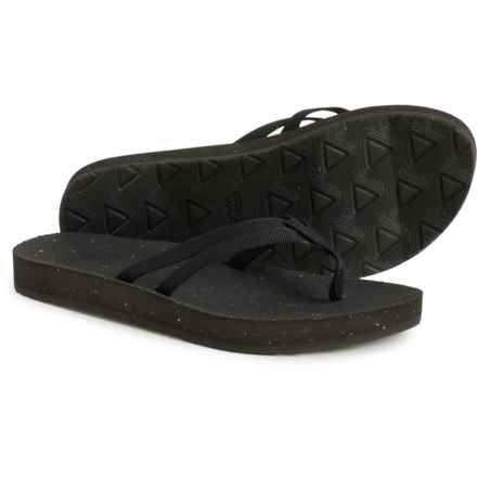Teva ReFlip Strappy Flip-Flops (For Women) in Black