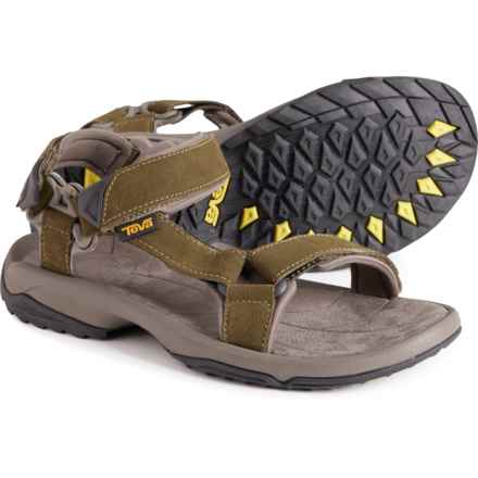 Teva Terra Fi Lite Sandals - Suede (For Men) in Dark Olive