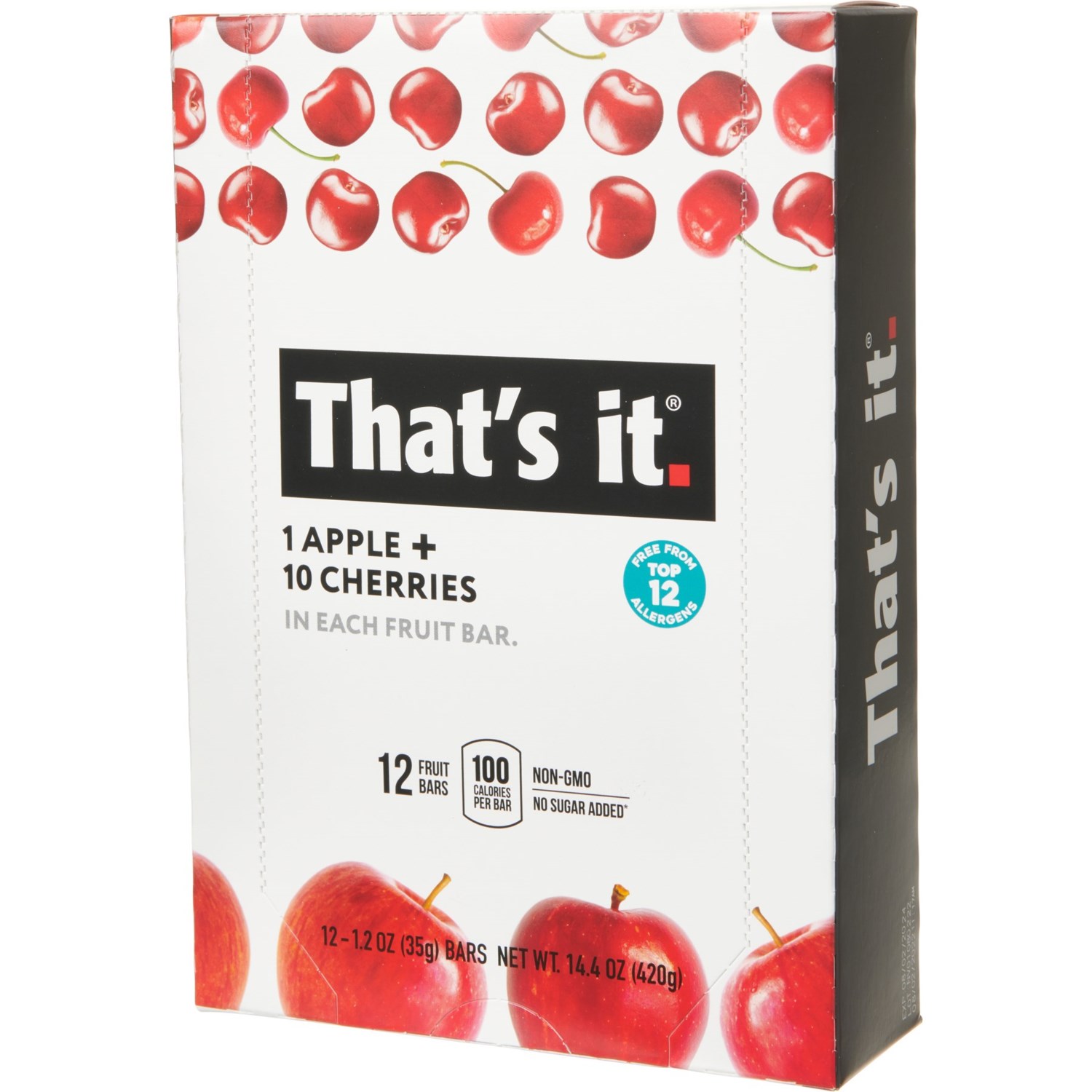 That's It Apple + Cherry Fruit Bar 12Count Save 22