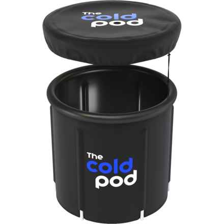 THE COLD POD Portable and Inflatable Ice Bath with Cover - 85 Gallons in Black