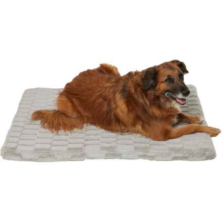 THE DOG LOUNGE Memory-Foam Crate Mat - 41x27x2” in Silver