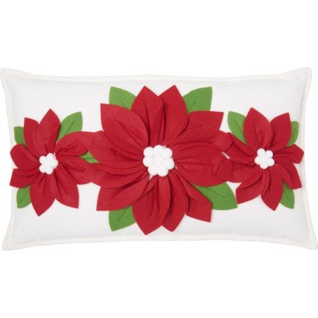 Outdoor Pillows Covers with Inserts 1PCS, Grey Christmas Cute Santa  Poinsettia Floral Waterproof Pillow with Adjustable Strap Decorative Throw  Pillows