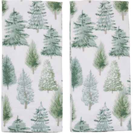 The Farmhouse by Rachel Ashwell Evergreen Forest Kitchen Towels - 2-Pack, 18x28” in Blue/Green