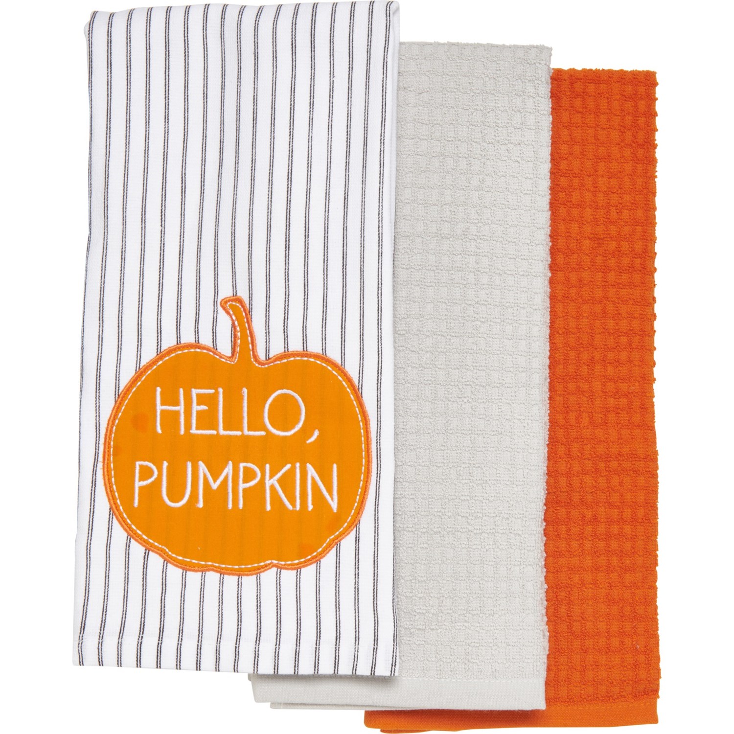 The Farmhouse by Rachel Ashwell Hello Pumpkin Kitchen Towels 3Pack