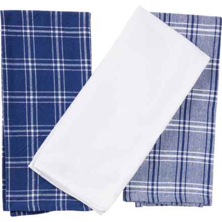 The Good Cook Stonewashed Terry Kitchen Towels - 3-Pack, 18x28” in Denim