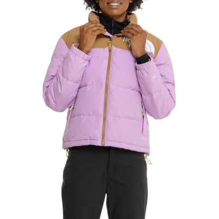 The North Face 92 Low-Fi Hi-Tek Nuptse Down Jacket - 700 Fill Power in Lupine/Utility Brown