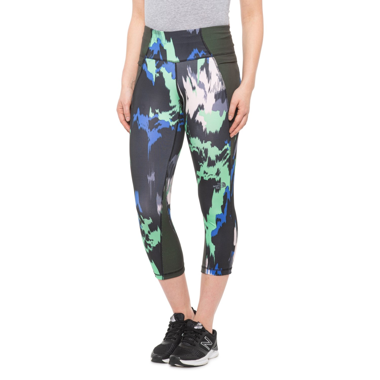 the north face all over print leggings