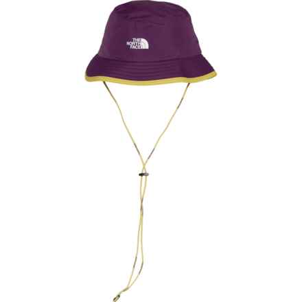 The North Face Antora Rain Bucket Hat in Black Currant Purple/Yellow Silt