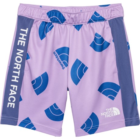 The North Face Big Boys Never Stop Knit Training Shorts in Lupine Next Gen Logo Pt