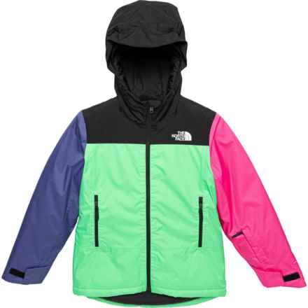 The North Face Big Girls Freedom Ski Jacket - Waterproof, Insulated in Chlorophyll Grn/Tnf Black