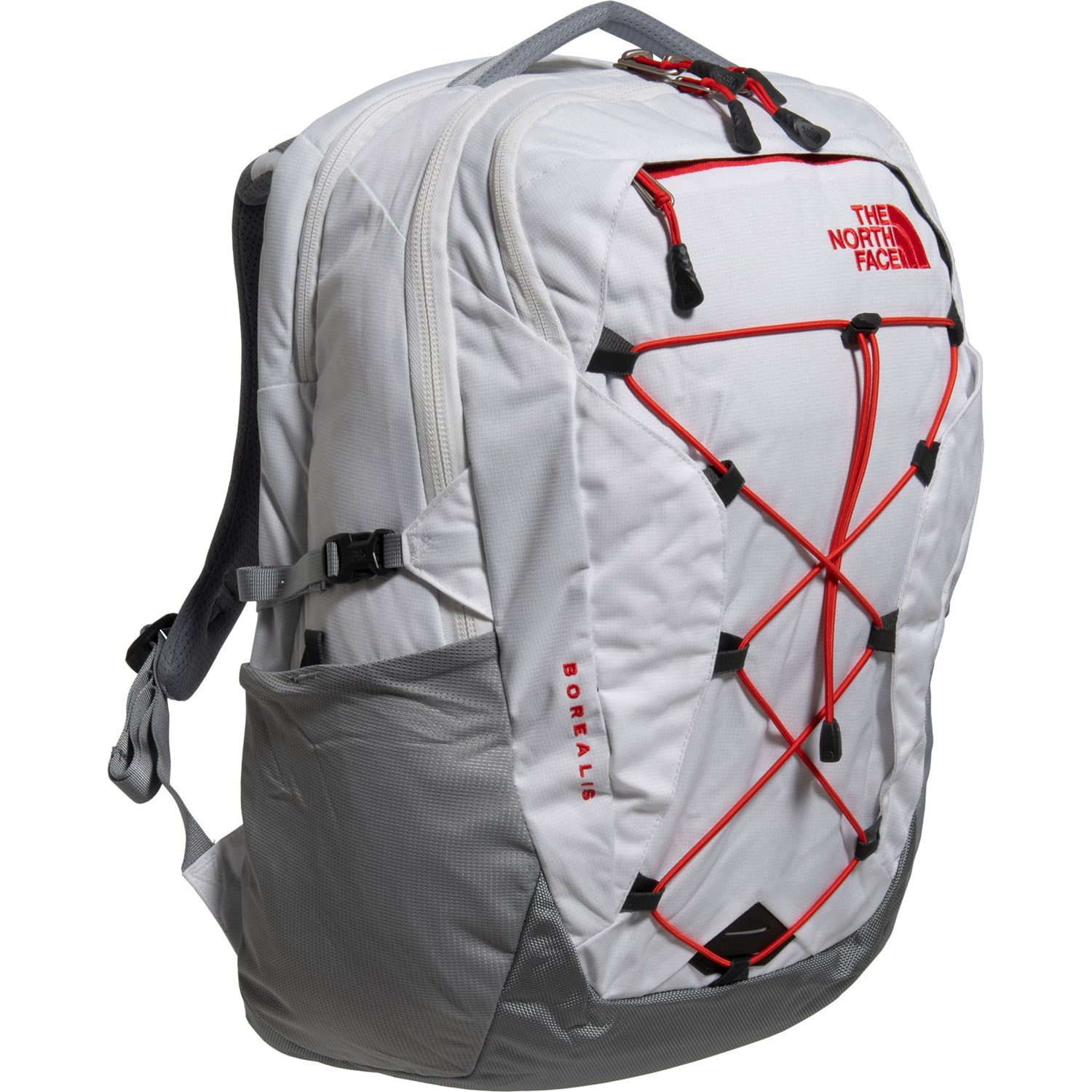 all white north face backpack