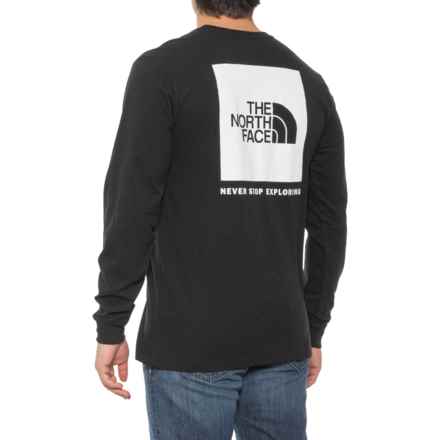 The North Face Box NSE T-Shirt - Long Sleeve in Tnf Black/Tnf White