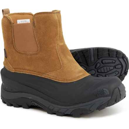 The North Face Chilkat IV Pull-On Snow Boots - Waterproof, Insulated, Suede (For Men) in Utility Brown/Tnf Black