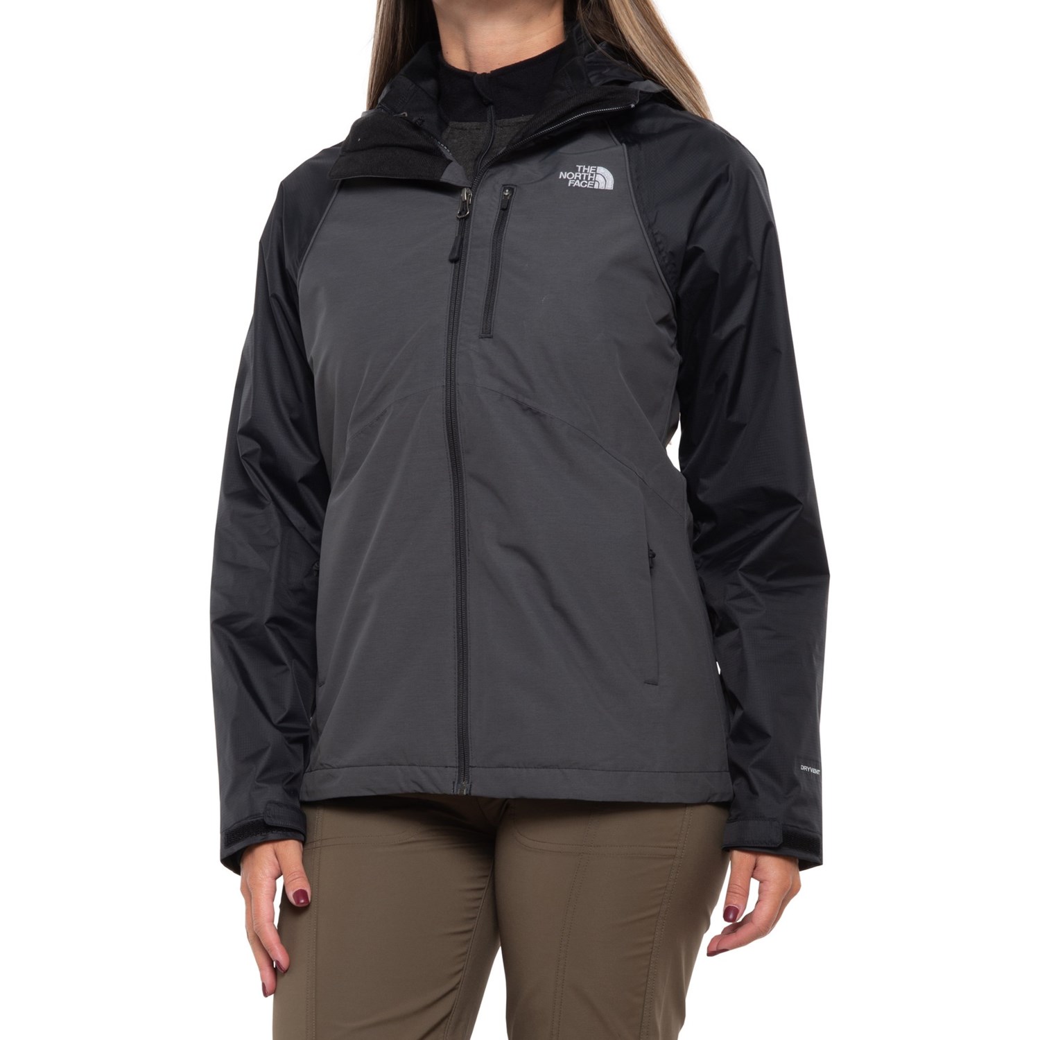 the north face black and grey jacket