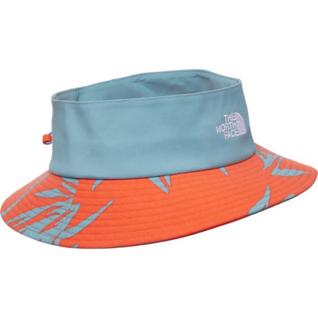 The North Face Class V Top Knot Bucket Hat (For Women) in Reef Waters/Retro Orange Tropical Paintbrush Print