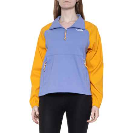 The North Face Class V Windbreaker Jacket - UPF 40+, Zip Neck in Summit Gold/Deep Periwinkle