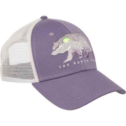 The North Face Embroidered Mudder Trucker Hat in Lunar Slate/Bear Graphic