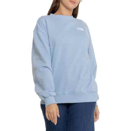 The North Face Evolution Oversized Crew Neck Sweatshirt in Steel Blue