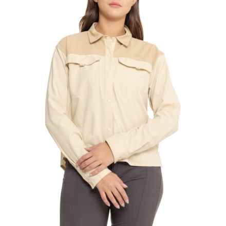 The North Face First Trail Snap-Front Shirt - UPF 40+, Long Sleeve in Khaki Stone/Gravel
