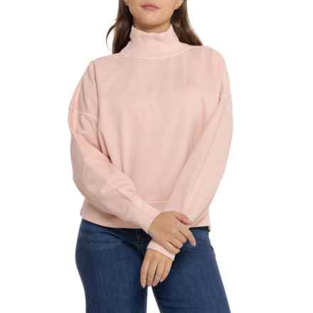 The North Face Garment-Dyed Mock Neck Sweatshirt in Evening Sand Pink