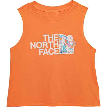 The North Face Girls Logo-Wear Tank Top in Dusty Coral Orange