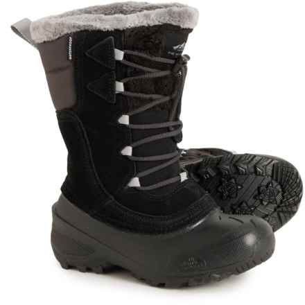 The North Face Girls Shellista Lace IV Boots - Waterproof, Insulated in Tnf Black/Vanadis Grey